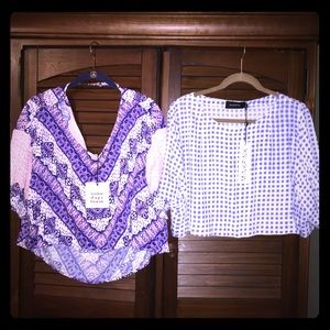 Limited time! NWT boxy boho crop tops BUNDLE!